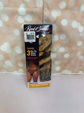 Vintage 1989 Reed St James Tropez No Fly Bikini Briefs ANIMAL PRINT